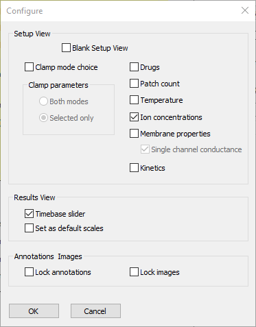 Configure dialog